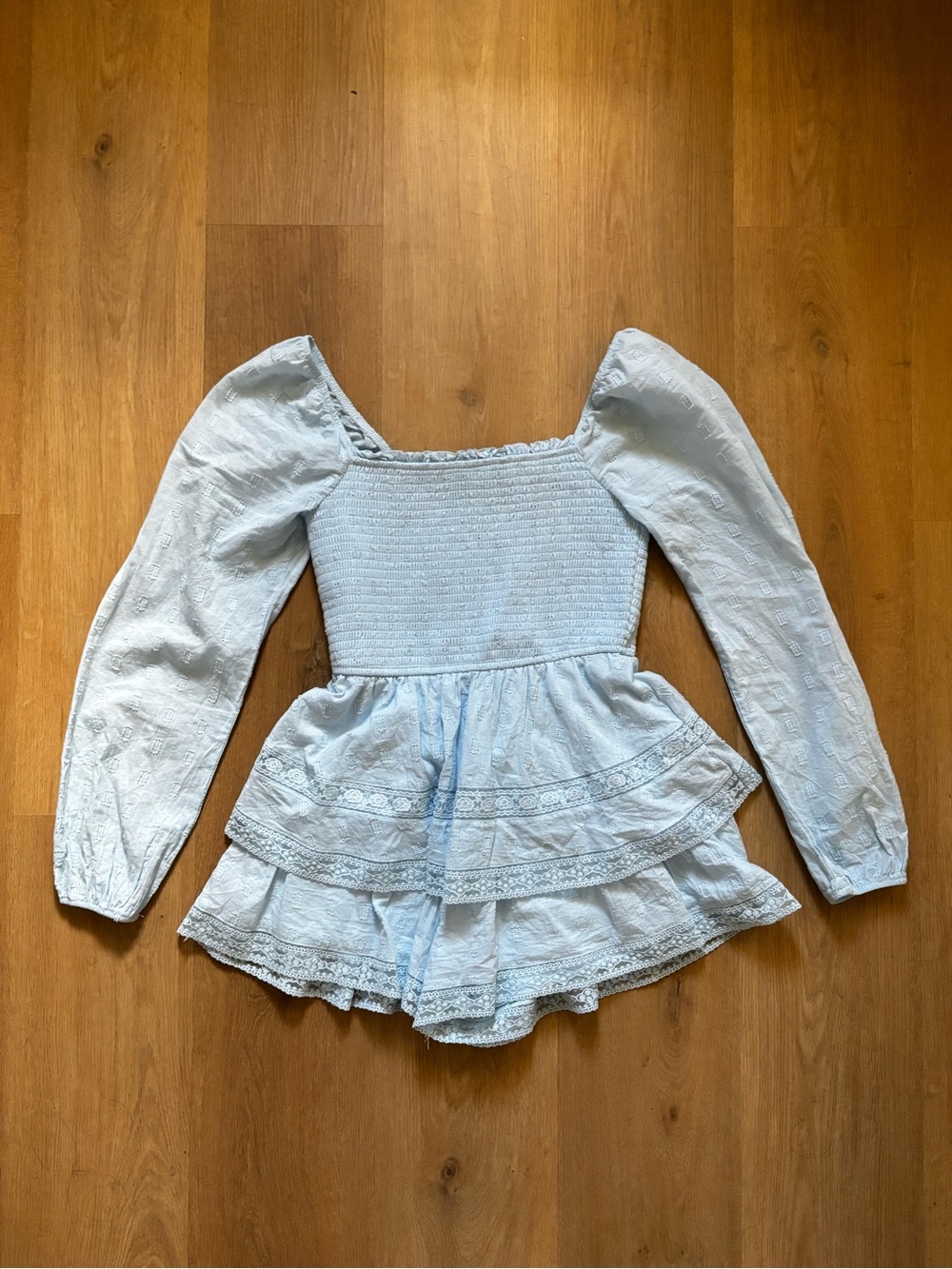 Alter’d state 100% Cotton Blue Lace Romper
